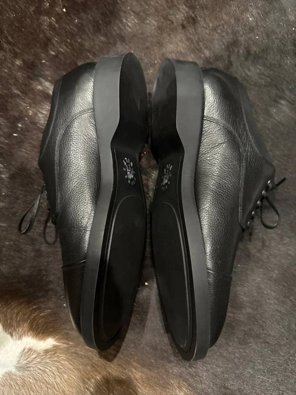 George Brown BILT Shoes Butch Cap Toe Derby Size 10.5 Black New $175